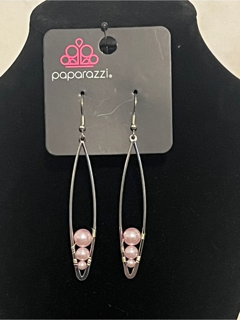 Paparazzi Pink Pearl Dangle Earrings